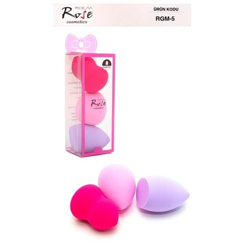 ROSE 3 LÜ MAKYAJ SÜNGERİ